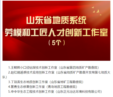 云顶集团山东省地矿局四院“小口径钻探技术创新工作室”获评山东省地质系统劳模和工匠(图2)