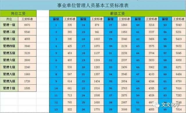 云顶集团公司事业单位管理岗、专技岗和工勤岗最新工资对照表！建议收藏！(图2)